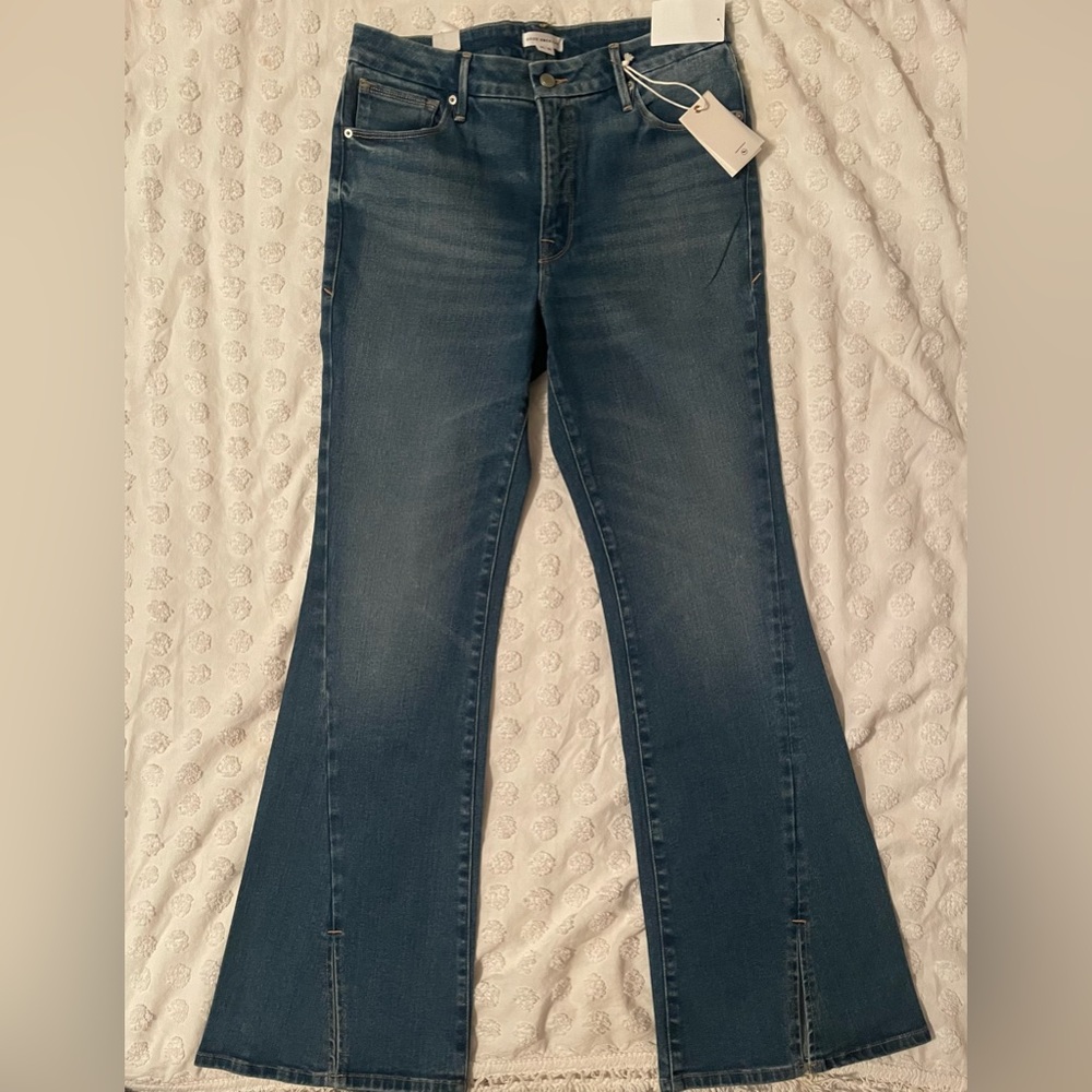 Good American Good Legs Flare Twisted Slit